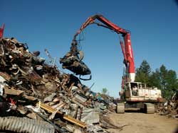 Escavator and Steel Pile